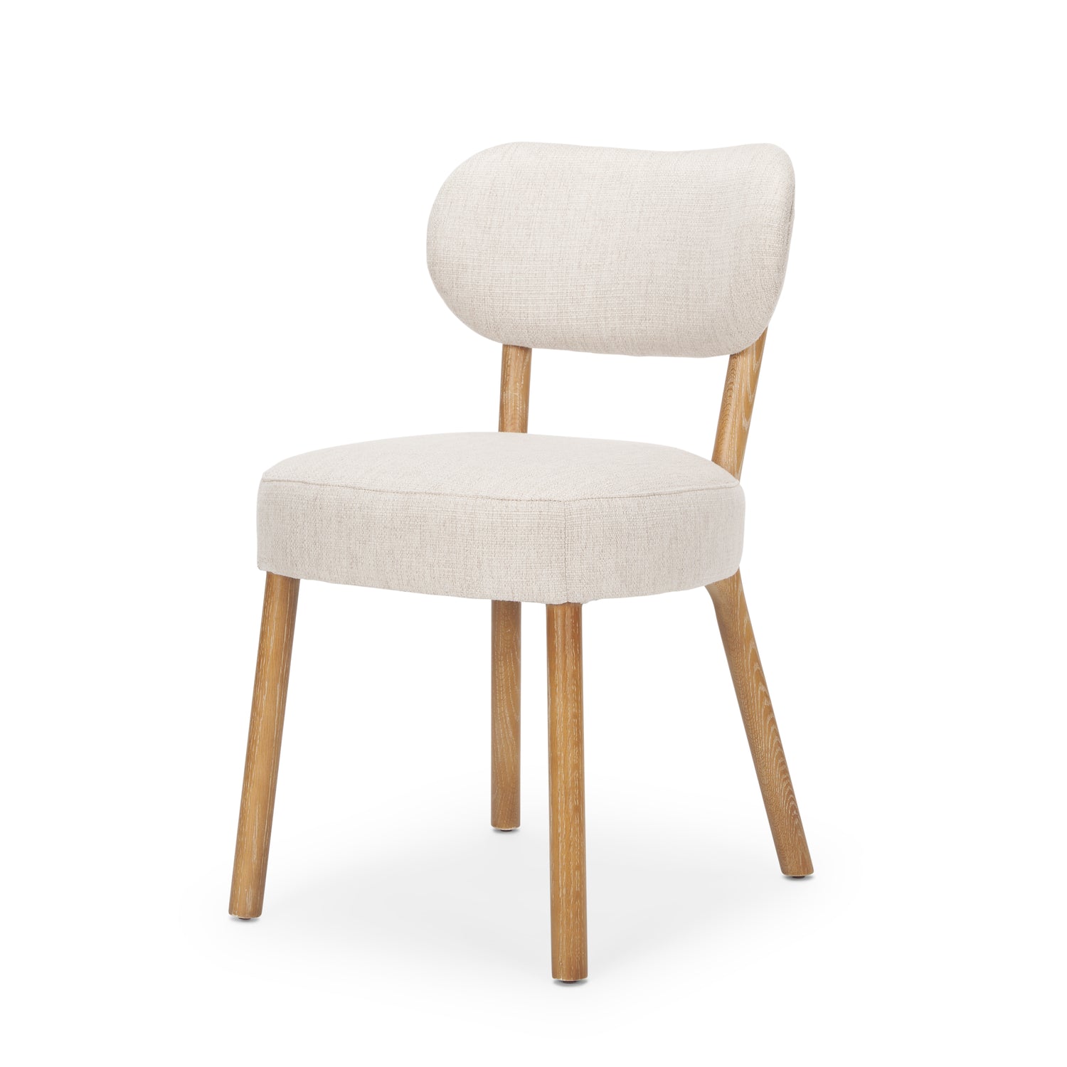 Mercana Owen Dining Chair W/ Medium Brown Wood and Beige Fabric