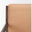 Mercana Cashel Accent Chair W/ Dark Brown Wood and Tan Genuine Leather Clearance