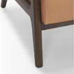 Mercana Cashel Accent Chair W/ Dark Brown Wood and Tan Genuine Leather Clearance