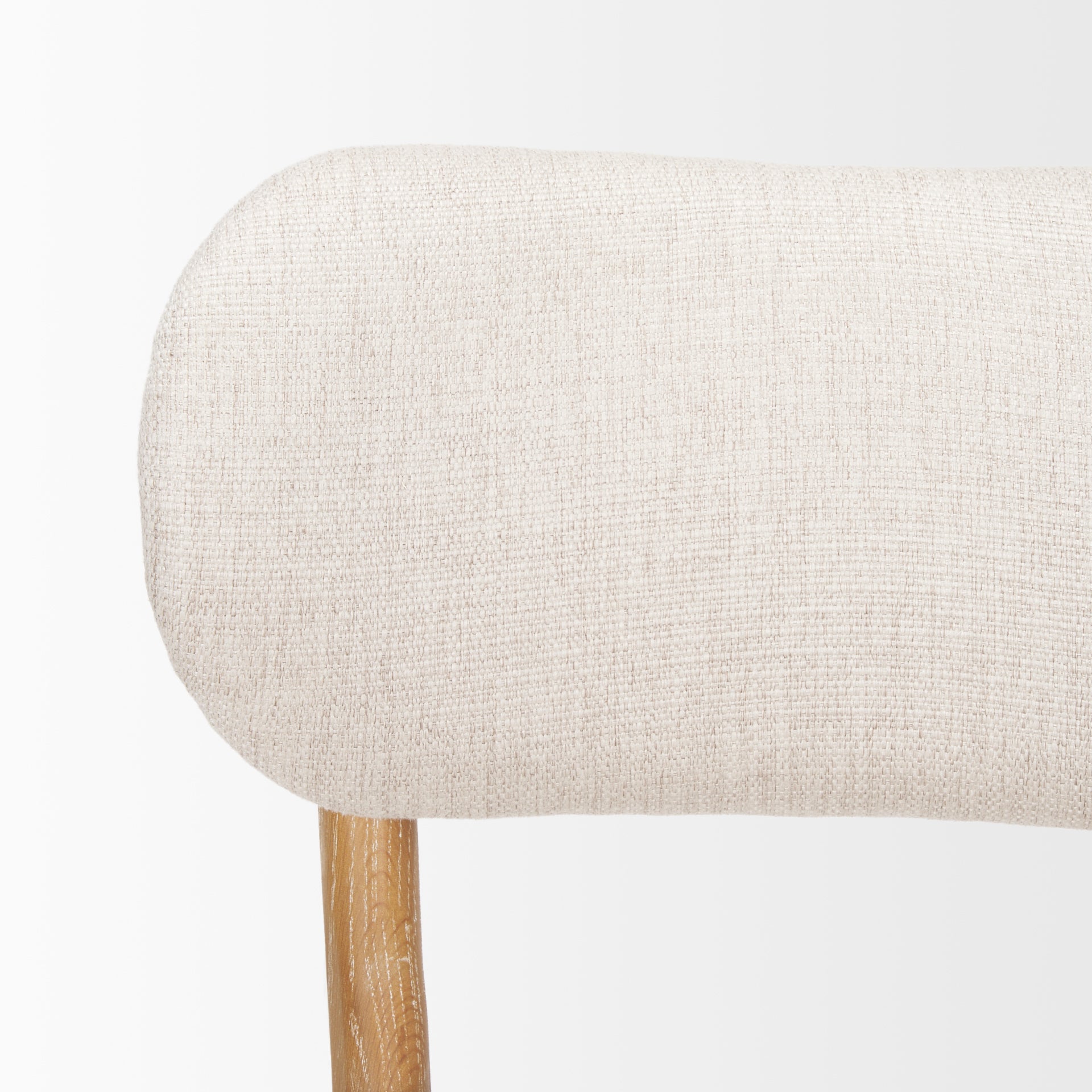 Mercana Owen Dining Chair W/ Medium Brown Wood and Beige Fabric