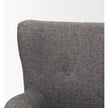 Mercana Dunstan Accent Chair Upholstered Gray Twill Fabric and Medium Brown Wood Feet Clearance