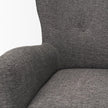 Mercana Dunstan Accent Chair Upholstered Gray Twill Fabric and Medium Brown Wood Feet Clearance