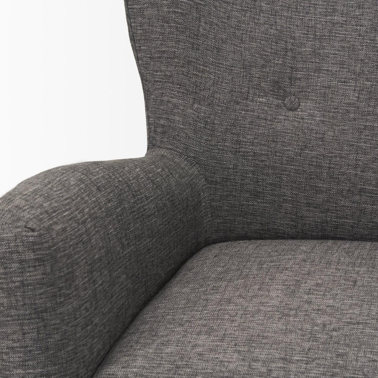 Mercana Dunstan Accent Chair Upholstered Gray Twill Fabric and Medium Brown Wood Feet Clearance