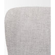 Mercana Hartt Dining Chair W/ Matte Black Metal Frame and Gray Fabric Clearance