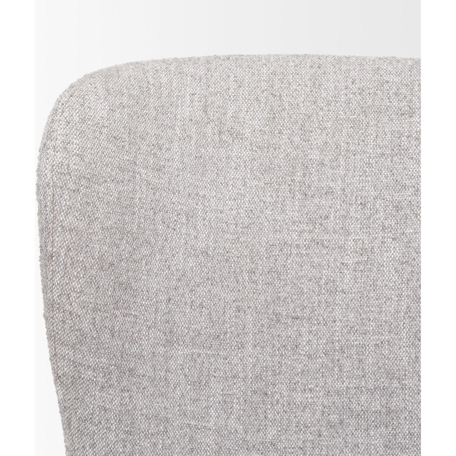 Mercana Hartt Dining Chair W/ Matte Black Metal Frame and Gray Fabric Clearance