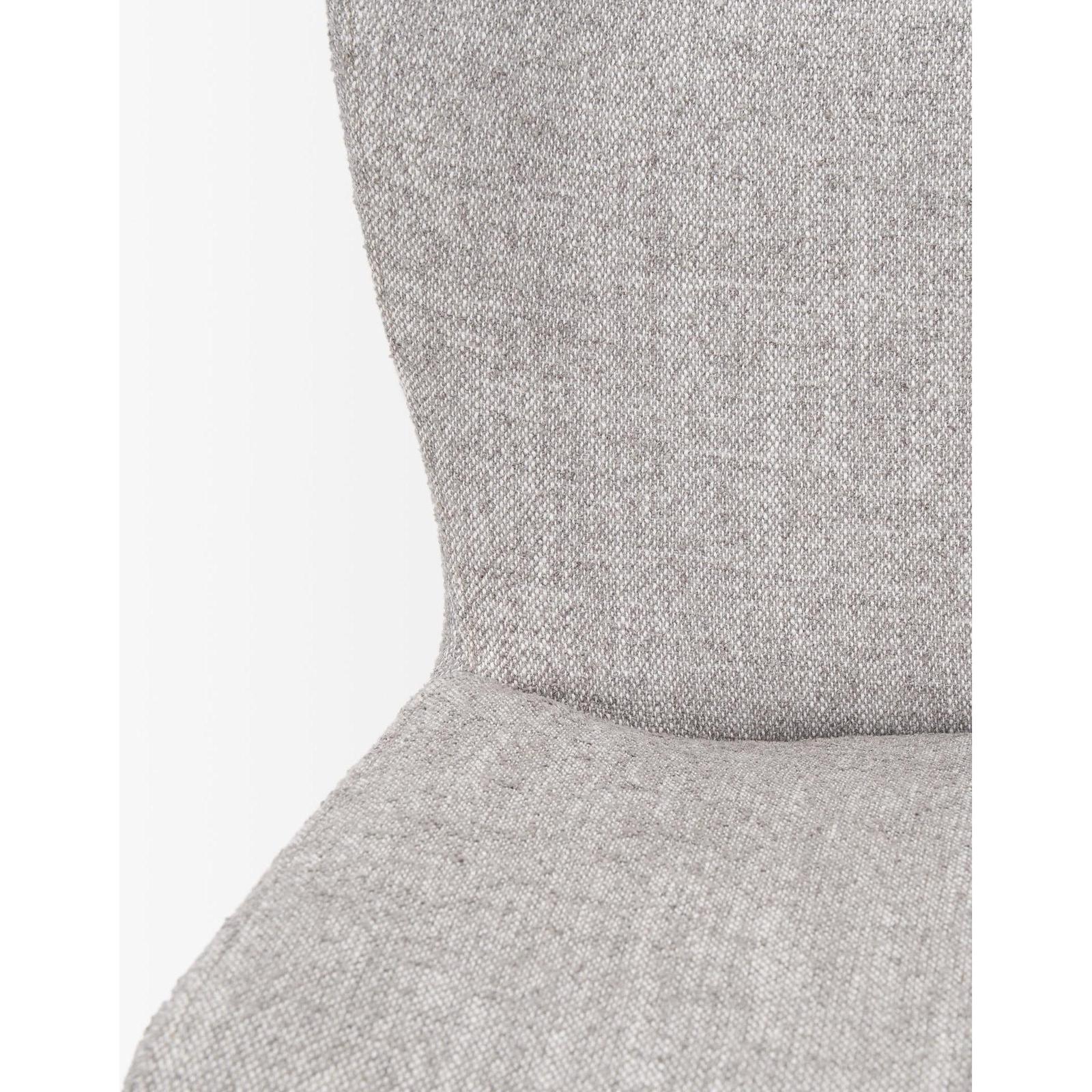 Mercana Hartt Dining Chair W/ Matte Black Metal Frame and Gray Fabric Clearance
