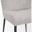 Mercana Hartt Dining Chair W/ Matte Black Metal Frame and Gray Fabric Clearance