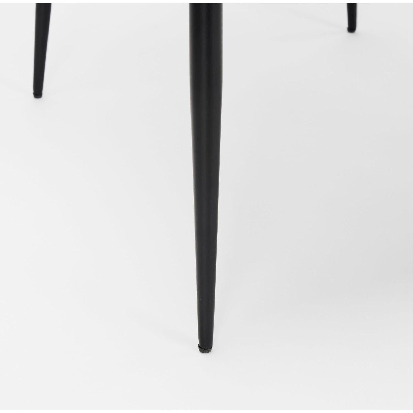 Mercana Hartt Dining Chair W/ Matte Black Metal Frame and Gray Fabric Clearance