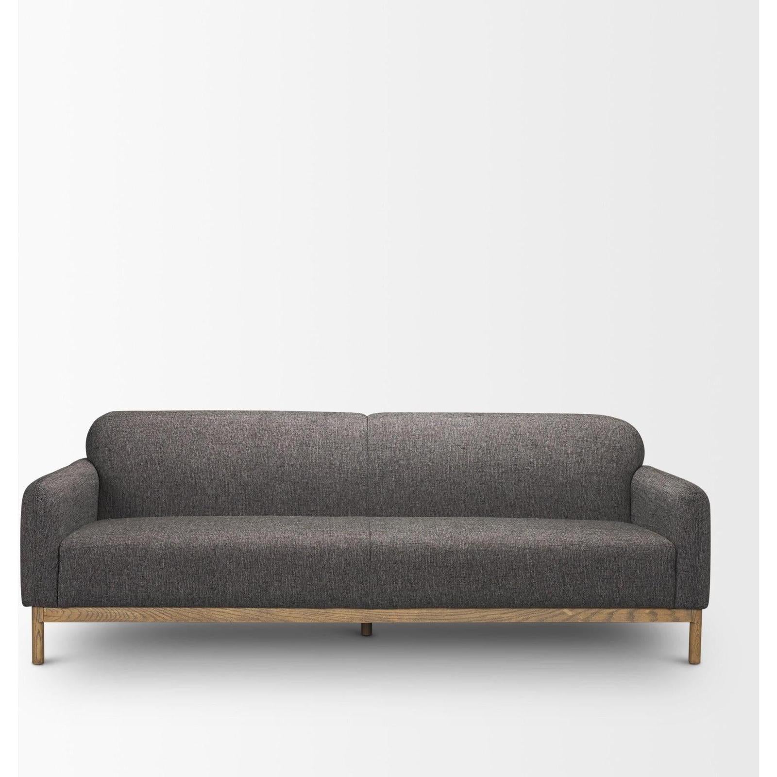 Mercana Hale Sofa W/ Medium Brown Wood Clearance