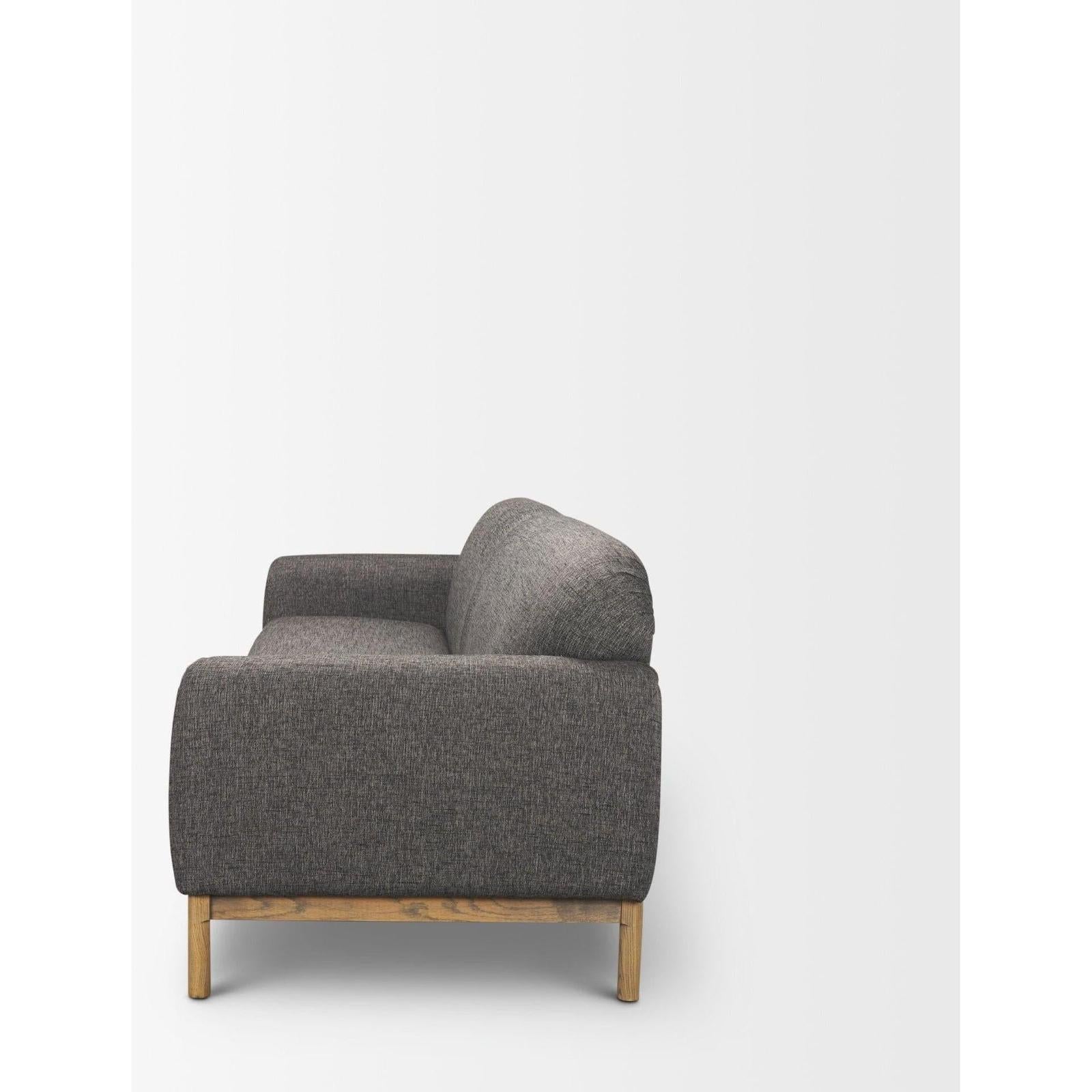 Mercana Hale Sofa W/ Medium Brown Wood Clearance