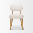 Mercana Owen Dining Chair W/ Medium Brown Wood and Beige Fabric
