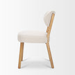 Mercana Owen Dining Chair W/ Medium Brown Wood and Beige Fabric