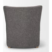 Mercana Dunstan Accent Chair Upholstered Gray Twill Fabric and Medium Brown Wood Feet Clearance