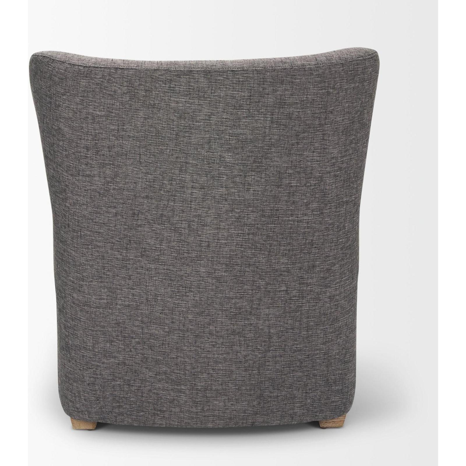 Mercana Dunstan Accent Chair Upholstered Gray Twill Fabric and Medium Brown Wood Feet Clearance