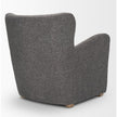 Mercana Dunstan Accent Chair Upholstered Gray Twill Fabric and Medium Brown Wood Feet Clearance