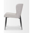 Mercana Hartt Dining Chair W/ Matte Black Metal Frame and Gray Fabric Clearance