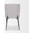 Mercana Hartt Dining Chair W/ Matte Black Metal Frame and Gray Fabric Clearance