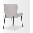 Mercana Hartt Dining Chair W/ Matte Black Metal Frame and Gray Fabric Clearance
