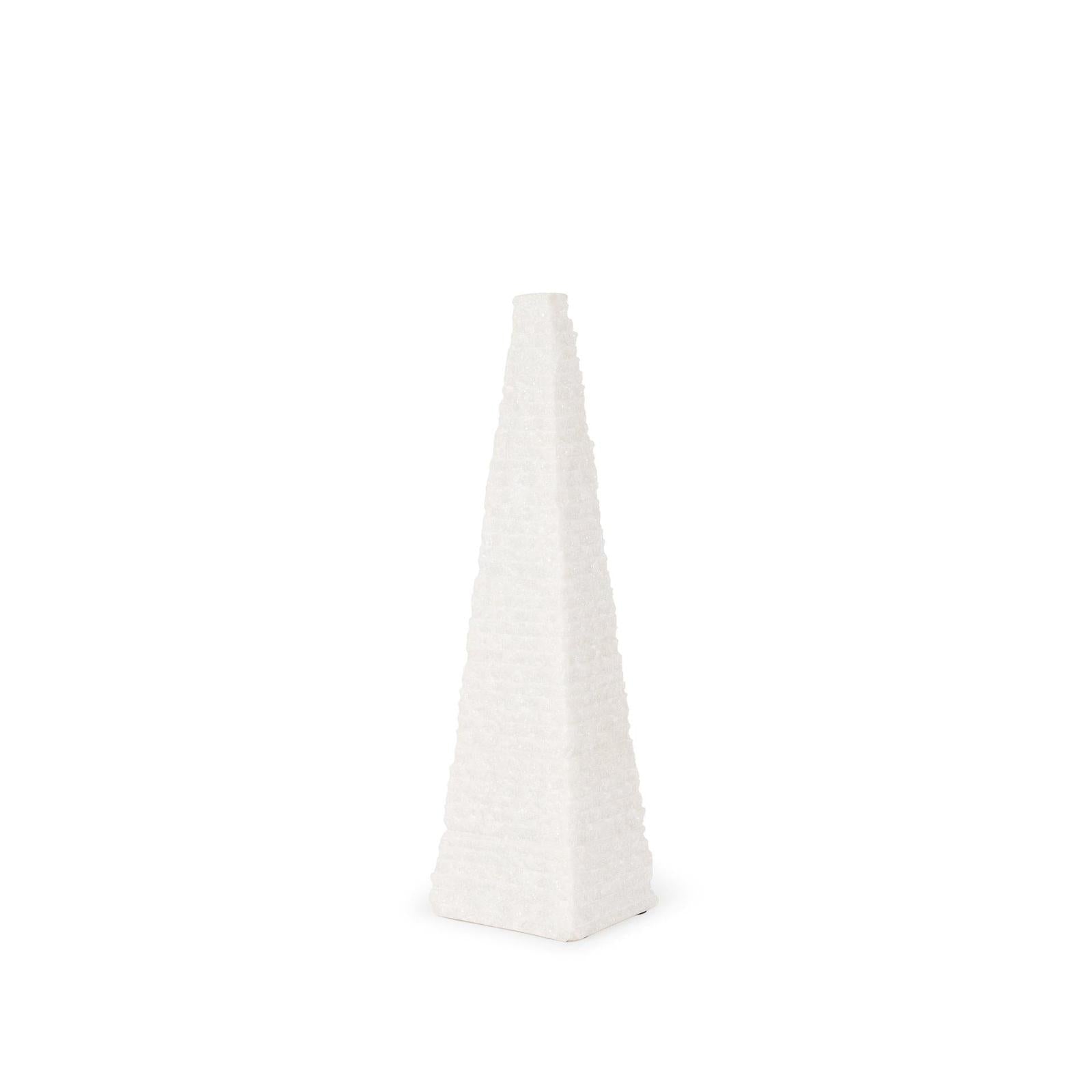 Mercana Pyramis White Rough Marble Obelisk Clearance