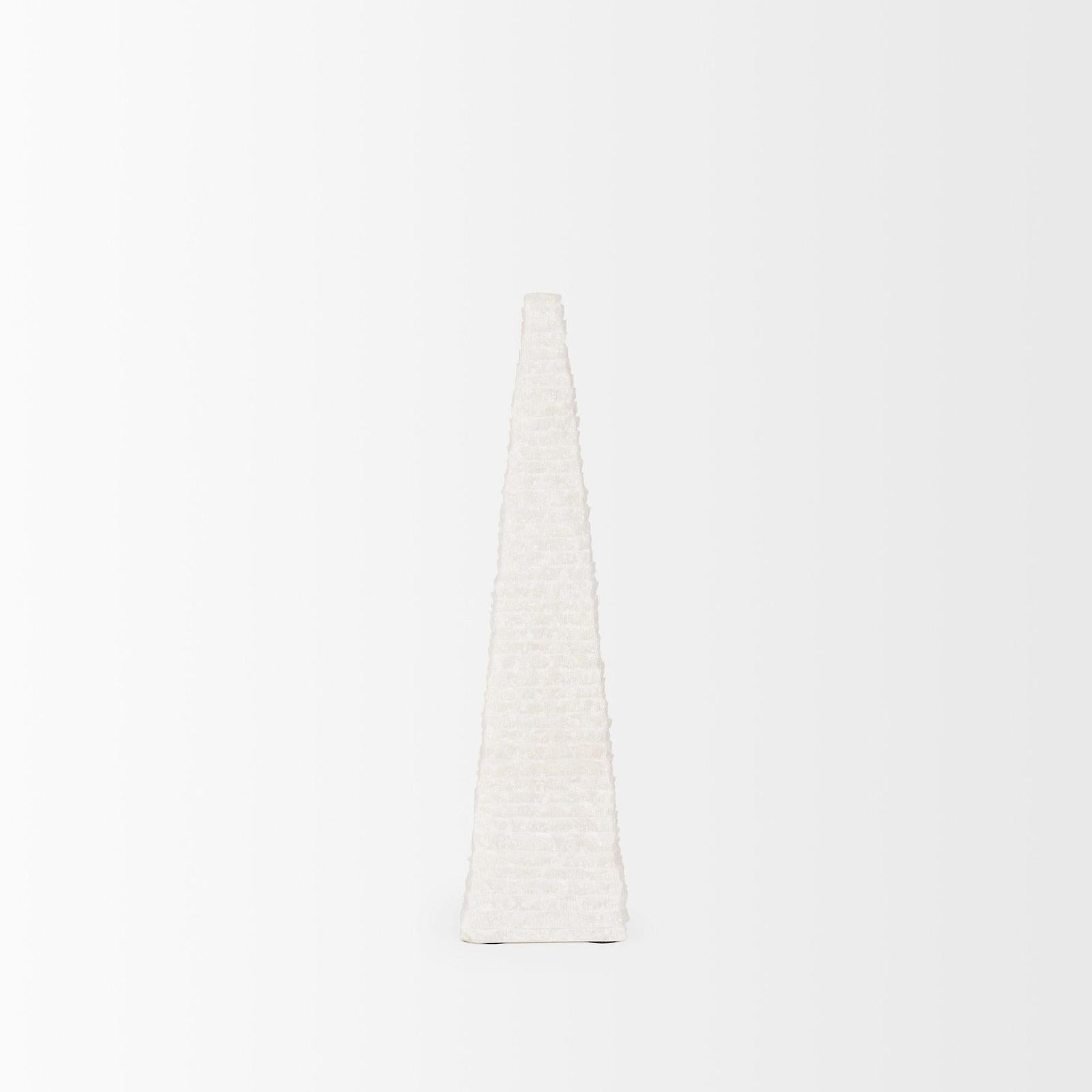 Mercana Pyramis White Rough Marble Obelisk Clearance