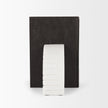 Mercana Stept White Marble Bookends w/rough Carving - Set of 2