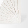 Mercana Stept White Marble Bookends w/rough Carving - Set of 2
