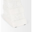 Mercana Cavetto White Marble Bookends w/rough Carving S/2