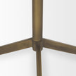 Mercana Serre Marble Top 3 Prong Metal Base End Table