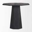 Mercana Maxine Hexagonal Black Wood Foyer Table