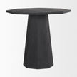 Mercana Maxine Hexagonal Black Wood Foyer Table