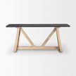 Mercana Rialto Two-Toned Black and Brown Wood Angular Leg Console Table