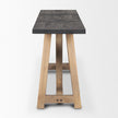 Mercana Rialto Two-Toned Black and Brown Wood Angular Leg Console Table