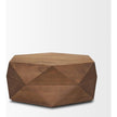 Mercana Arreto Hexagonal Hinged Solid Wood Top and Base Coffee Table