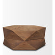 Mercana Arreto Hexagonal Hinged Solid Wood Top and Base Coffee Table