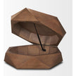 Mercana Arreto Hexagonal Hinged Solid Wood Top and Base Coffee Table