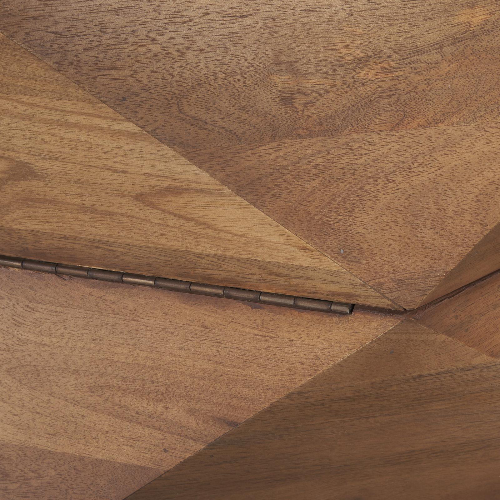 Mercana Arreto Hexagonal Hinged Solid Wood Top and Base Coffee Table
