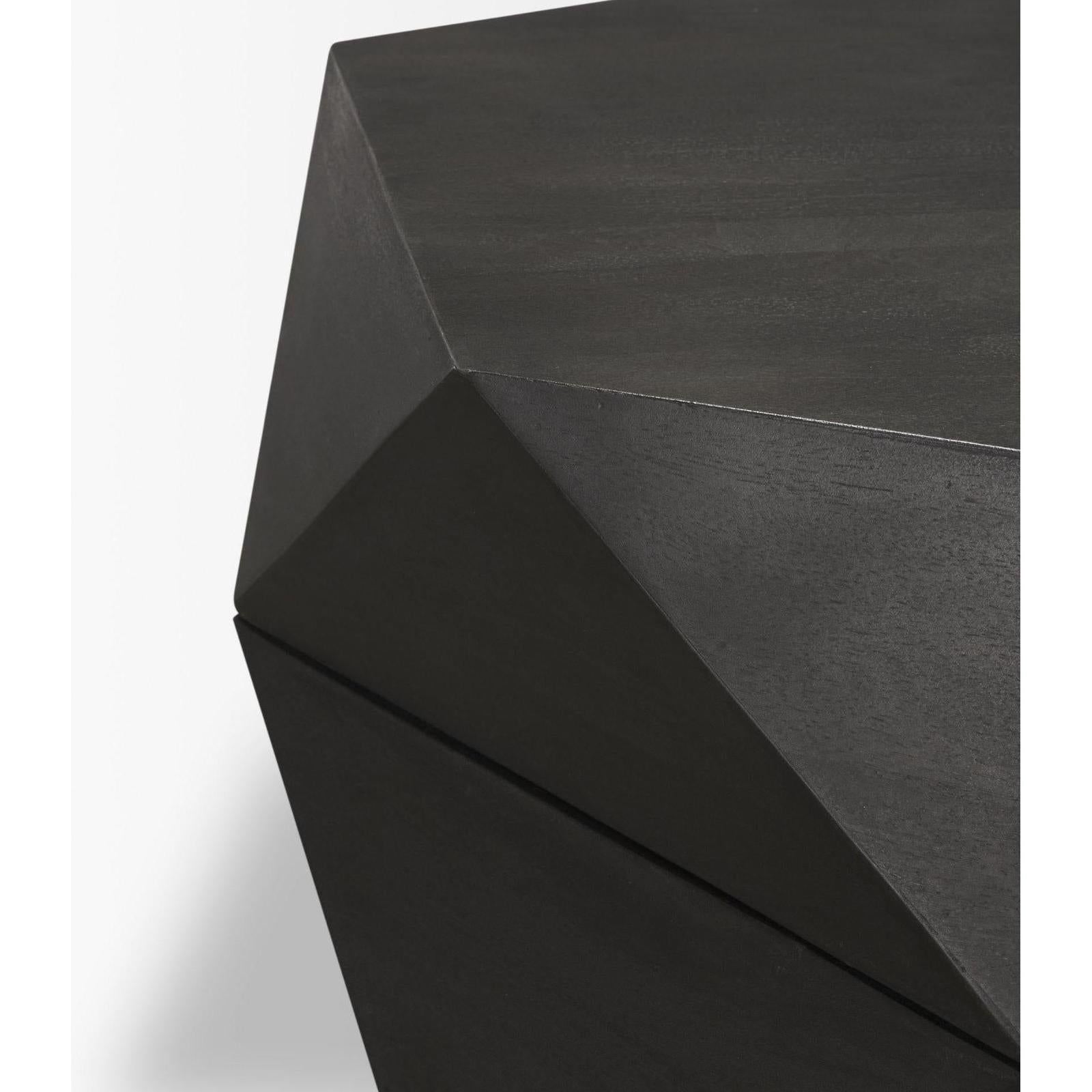 Mercana Arreto Hexagonal Hinged Solid Wood Top and Base Coffee Table