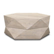 Mercana Arreto Hexagonal Hinged Solid Wood Top and Base Coffee Table