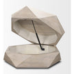Mercana Arreto Hexagonal Hinged Solid Wood Top and Base Coffee Table