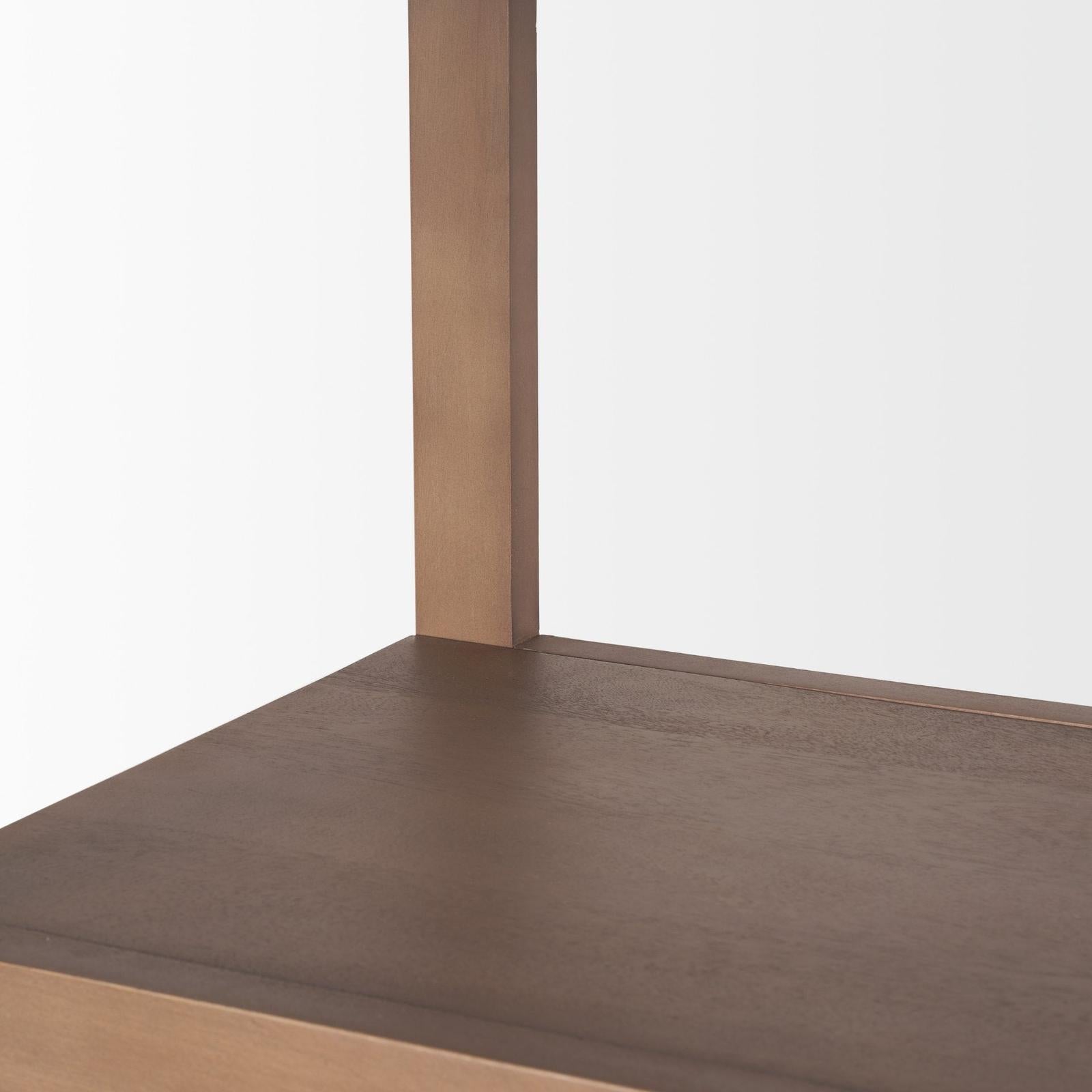 Mercana Bela Arched Shelving Unit Medium Brown Wood