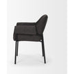 Mercana Brently Dining Chair Matte Black Metal Legs
