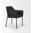 Mercana Brently Dining Chair Matte Black Metal Legs