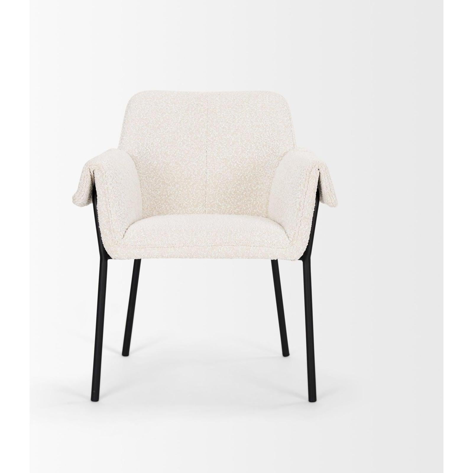 Mercana Brently Dining Chair Matte Black Metal Legs