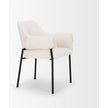 Mercana Brently Dining Chair Matte Black Metal Legs