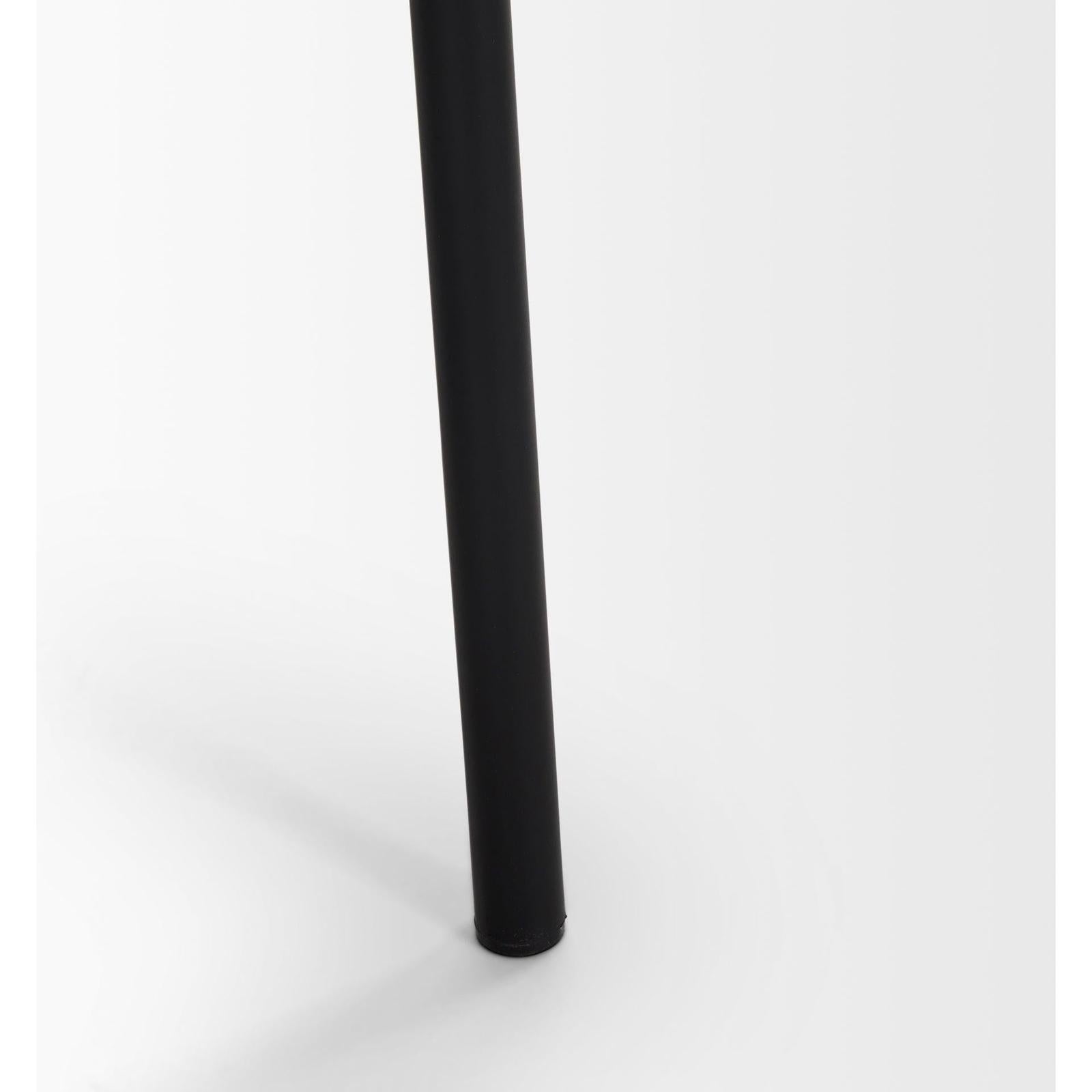 Mercana Brently Dining Chair Matte Black Metal Legs