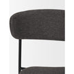 Mercana Corey Dining Chair w/ Gray Fabric & Matte Black Metal Clearance