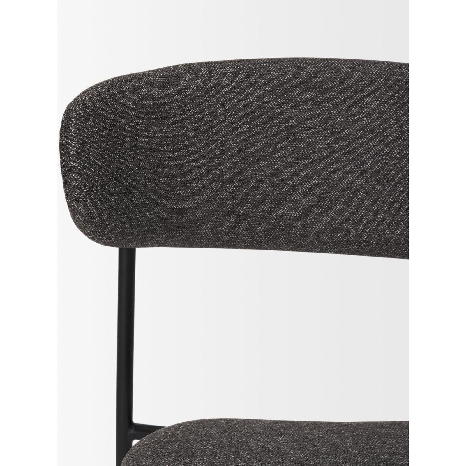 Mercana Corey Dining Chair w/ Gray Fabric & Matte Black Metal Clearance
