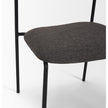 Mercana Corey Dining Chair w/ Gray Fabric & Matte Black Metal Clearance