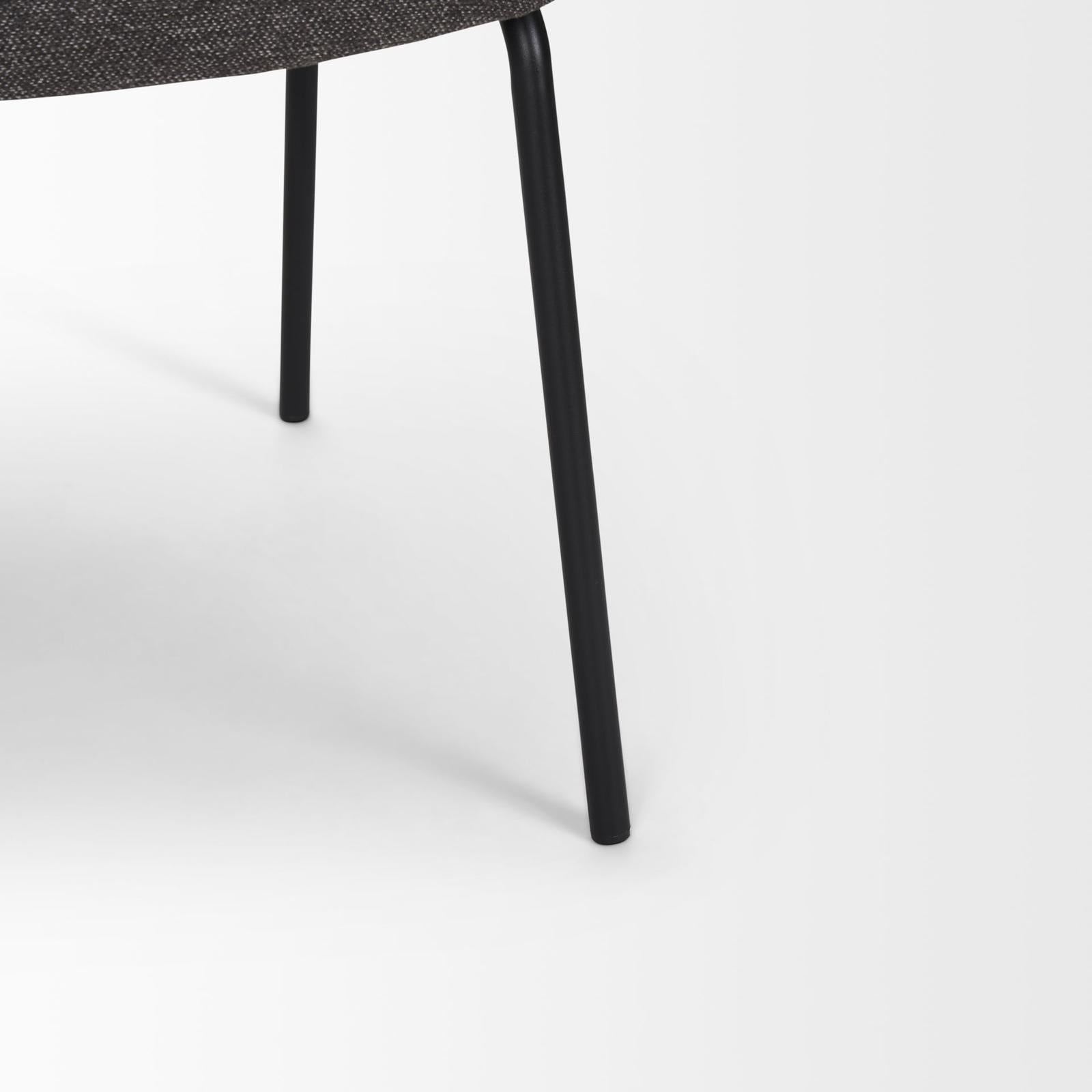 Mercana Corey Dining Chair w/ Gray Fabric & Matte Black Metal Clearance