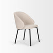 Mercana Shannon Dining Chair w/ Fabric & Matte Black Metal
